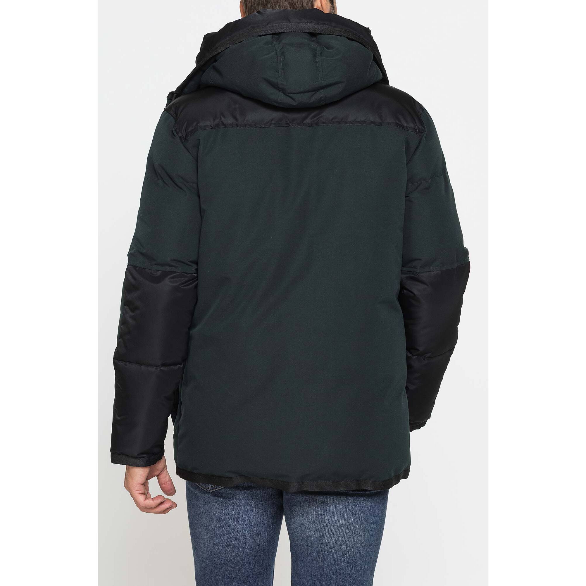 GIACCONE IMBOTTITO CON CAPPUCCIO COLOR BLOCK