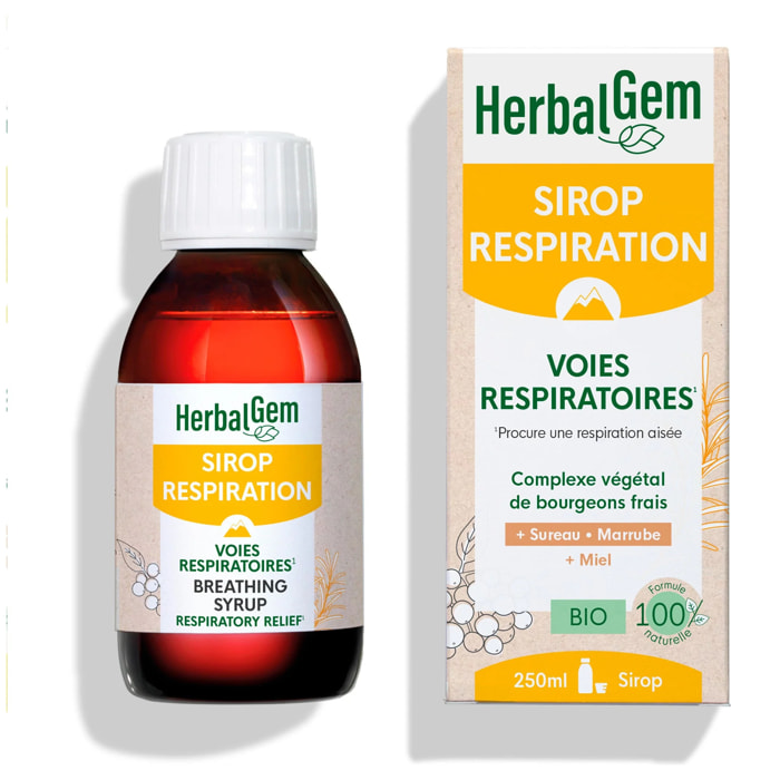 Herbalgem- Sirop Respiration Voies respiratoires - Bio - 250 ml