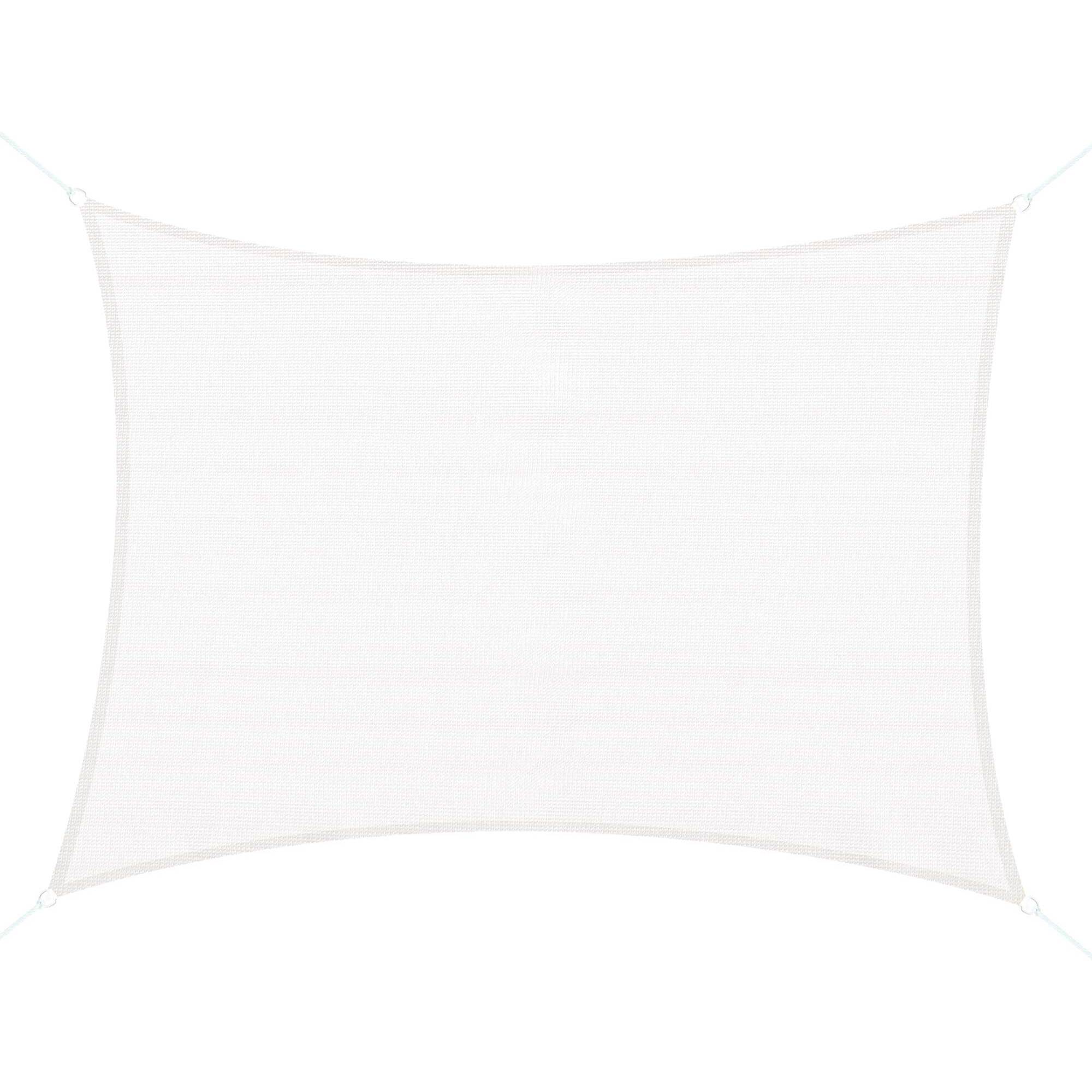 Voile d'ombrage rectangulaire 4 x 6 m toile solaire taud de soleil crème