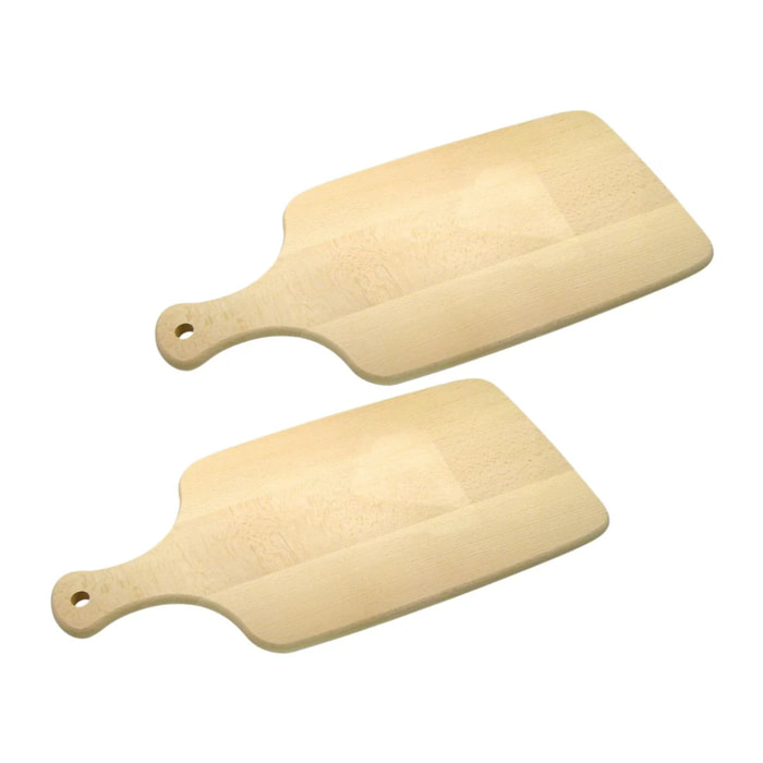 Ensemble de 2 Planches à découper en bois 38 x 18 cm Fackelmann Wood Edition