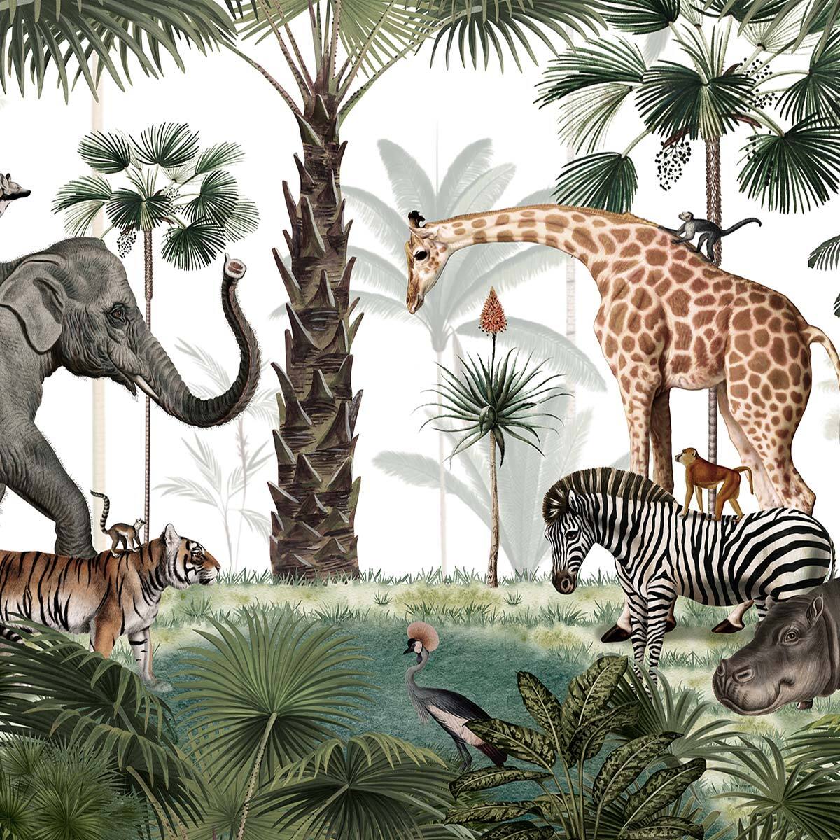 Papier peint salut de la savane Intissé