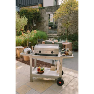 Plancha électrique KRAMPOUZ Saveur inox 2 brûleurs à poser, 64x34 cm