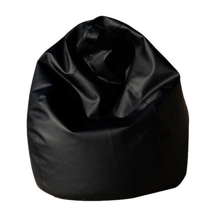 Pouf Alez, Poltrona multiuso, Poltroncina sacco, Pouf poggiapiedi, Made in Italy, 70x70 h110 cm, Nero