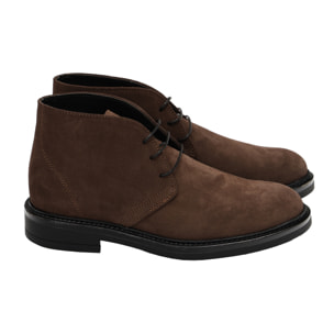 Polacchine stringate in camoscio