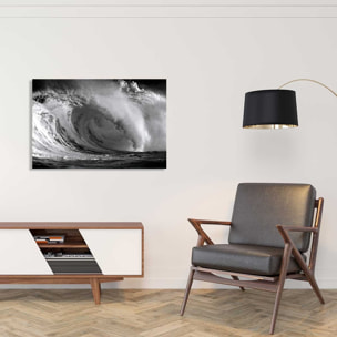 Tableau noir et blanc giant wave Toile imprimée