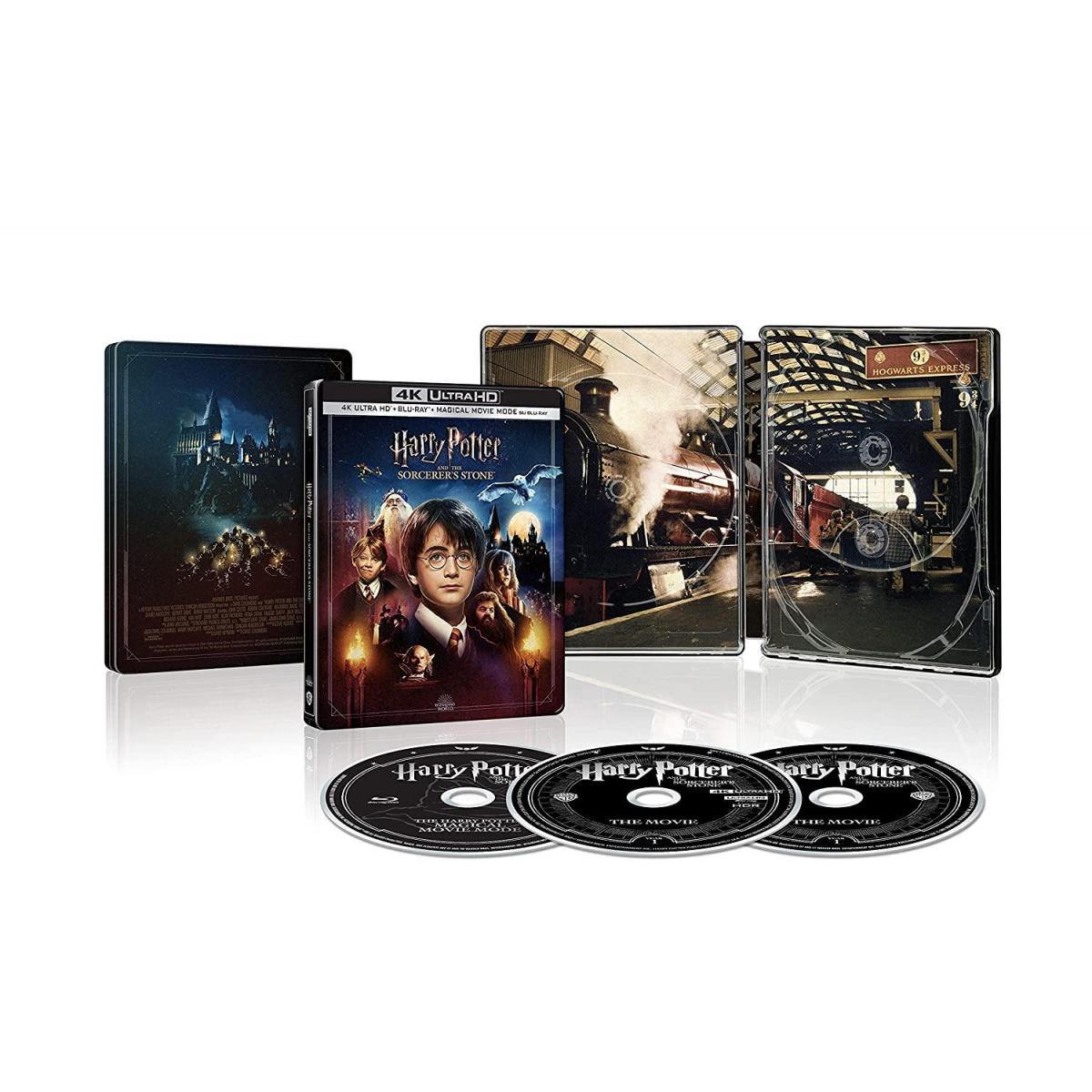 Harry Potter e La Pietra Filosofale 4K Ultra HD + Blu-Ray + Steelbook Warner Bros.