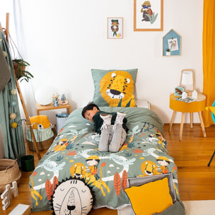 Parure Housse De Couette 2pcs 100% Coton 57fils Promenade