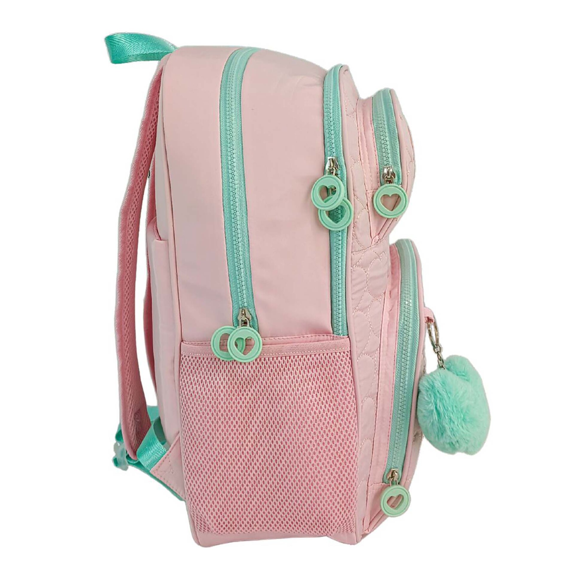 Mochila Primaria Blin Blin Chic con doble compartimento adaptable a carro.