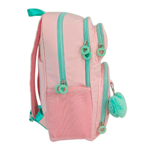 Mochila Primaria Blin Blin Chic con doble compartimento adaptable a carro.