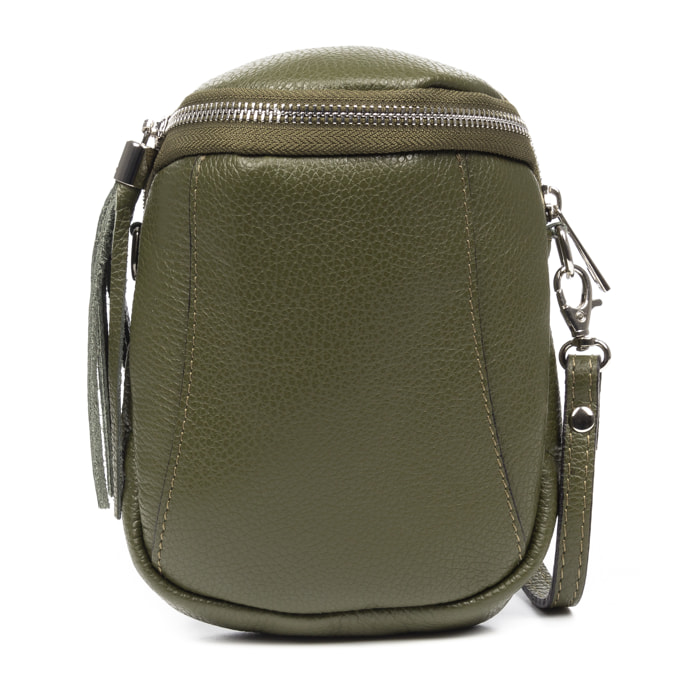 Agugliano bolso bandolera mujer. Piel auténtica Dollaro.