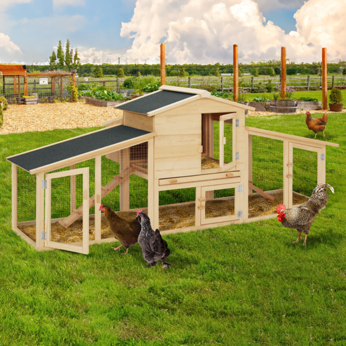 Poulailler clapier en bois avec pondoir intégré - 2 poules
