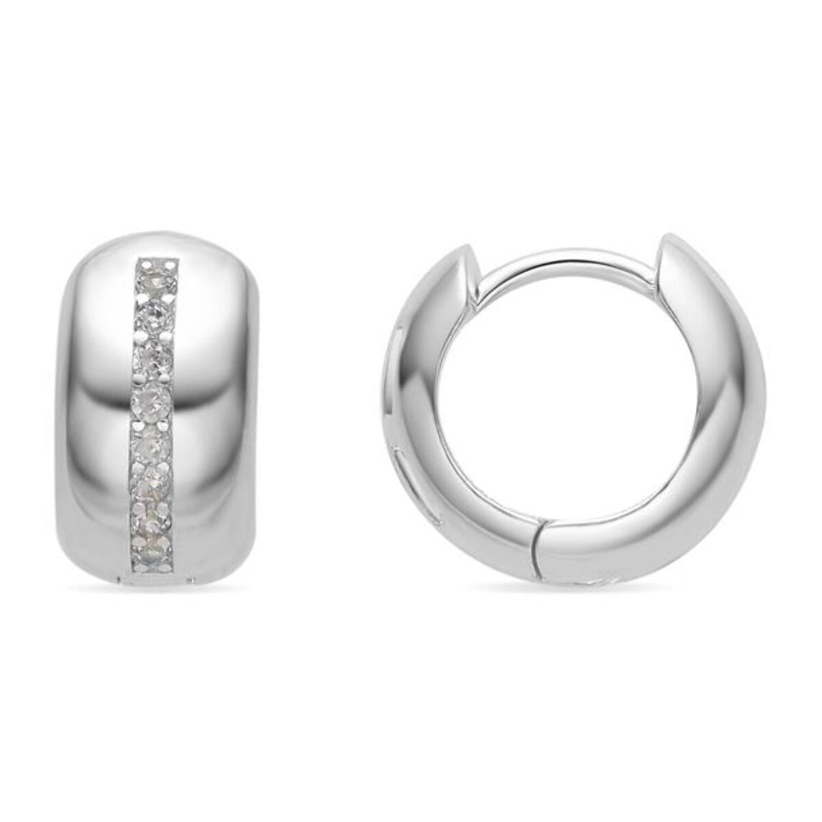 Pendientes con Circonita Brillante acabado plata