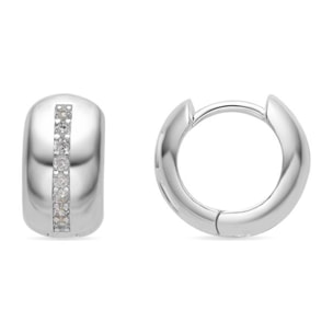 Pendientes con Circonita Brillante acabado plata