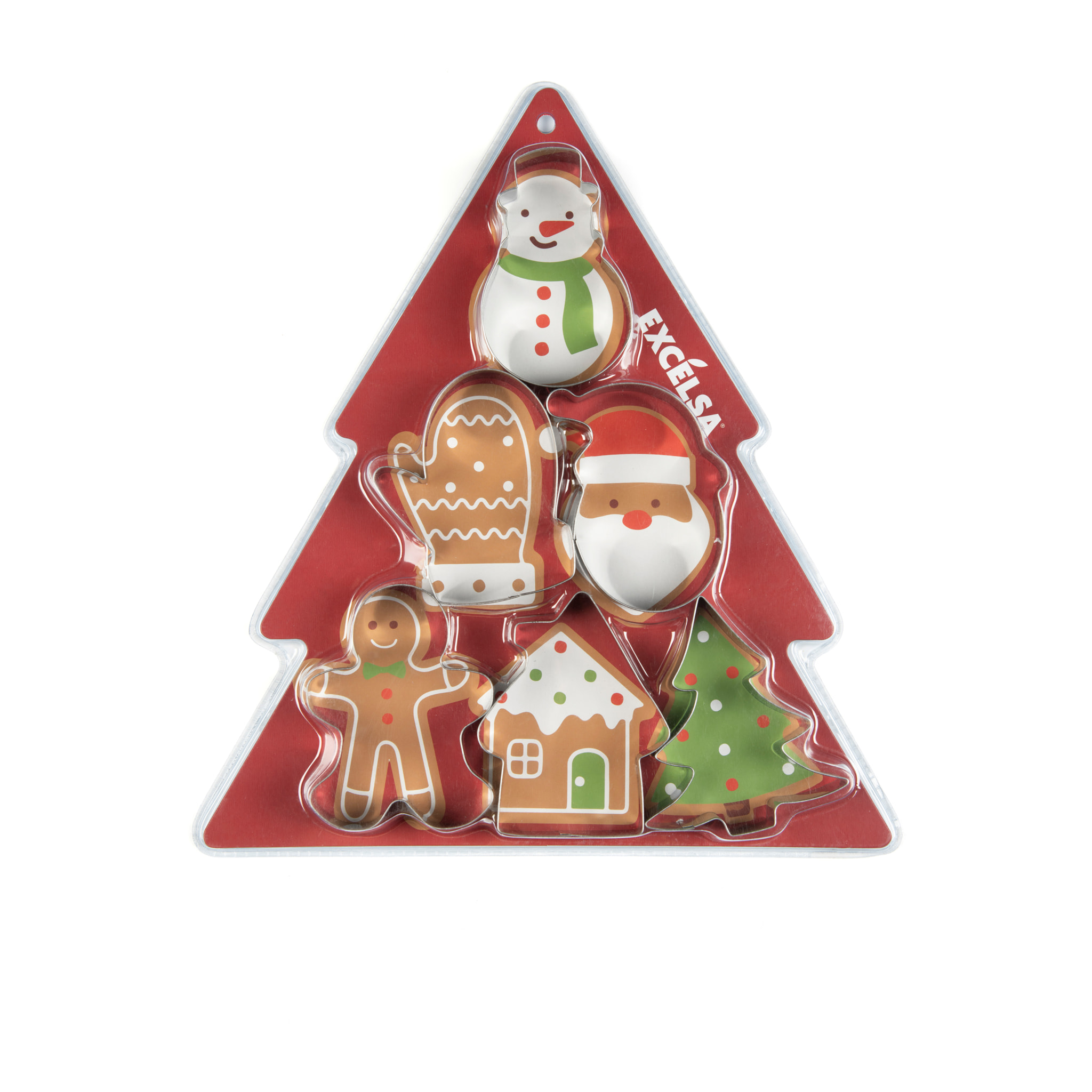 Set 6 Tagliabiscotti Excelsa- Wonderful Ginger, Acciaio Argento