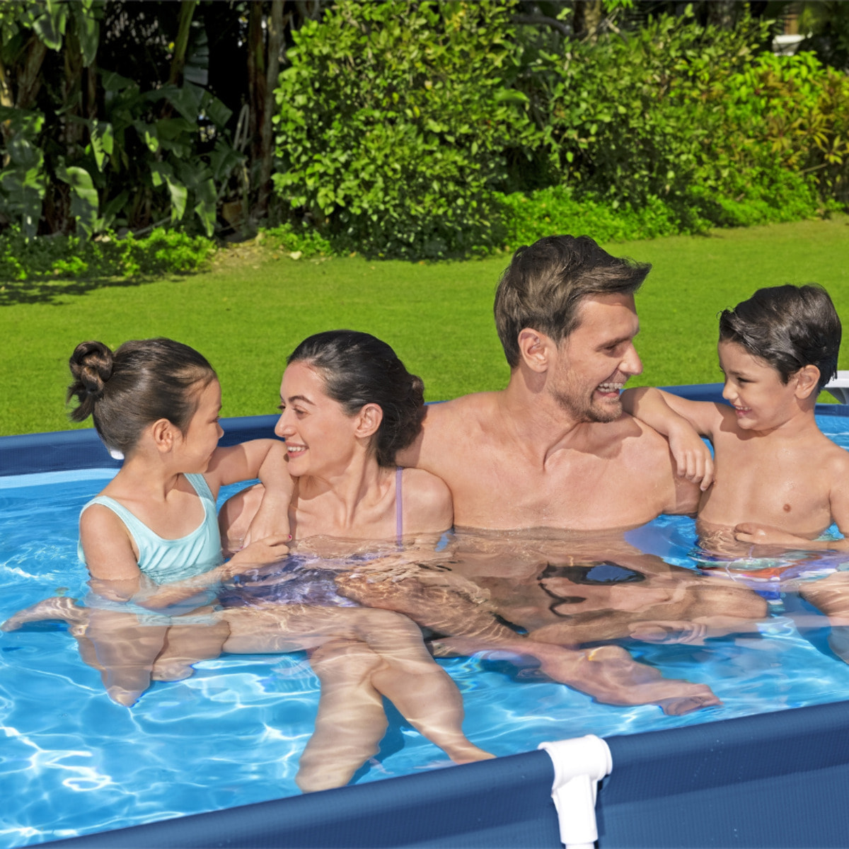 Bestway Piscine hors sol tubulaire rectangulaire Bestway Steel Pro 259 x 170 x 61 cm bleu