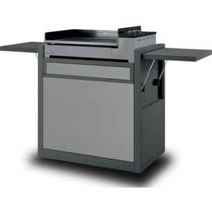 Chariot Plancha FORGE ADOUR CH PAF60 noir/gris fermé compatible plancha Premium 60