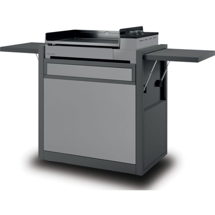 Chariot Plancha FORGE ADOUR CH PAF60 noir/gris fermé compatible plancha Premium 60
