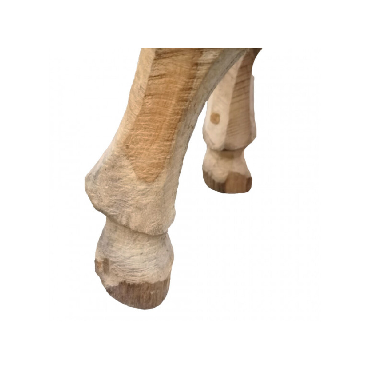 Sculpture animal bébé cerf en bois de teck massif H39cm - DEER