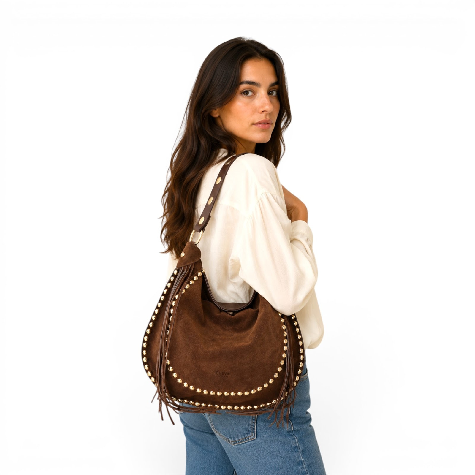 Borsa a spalla Cheval Firenze Dalia Marrone