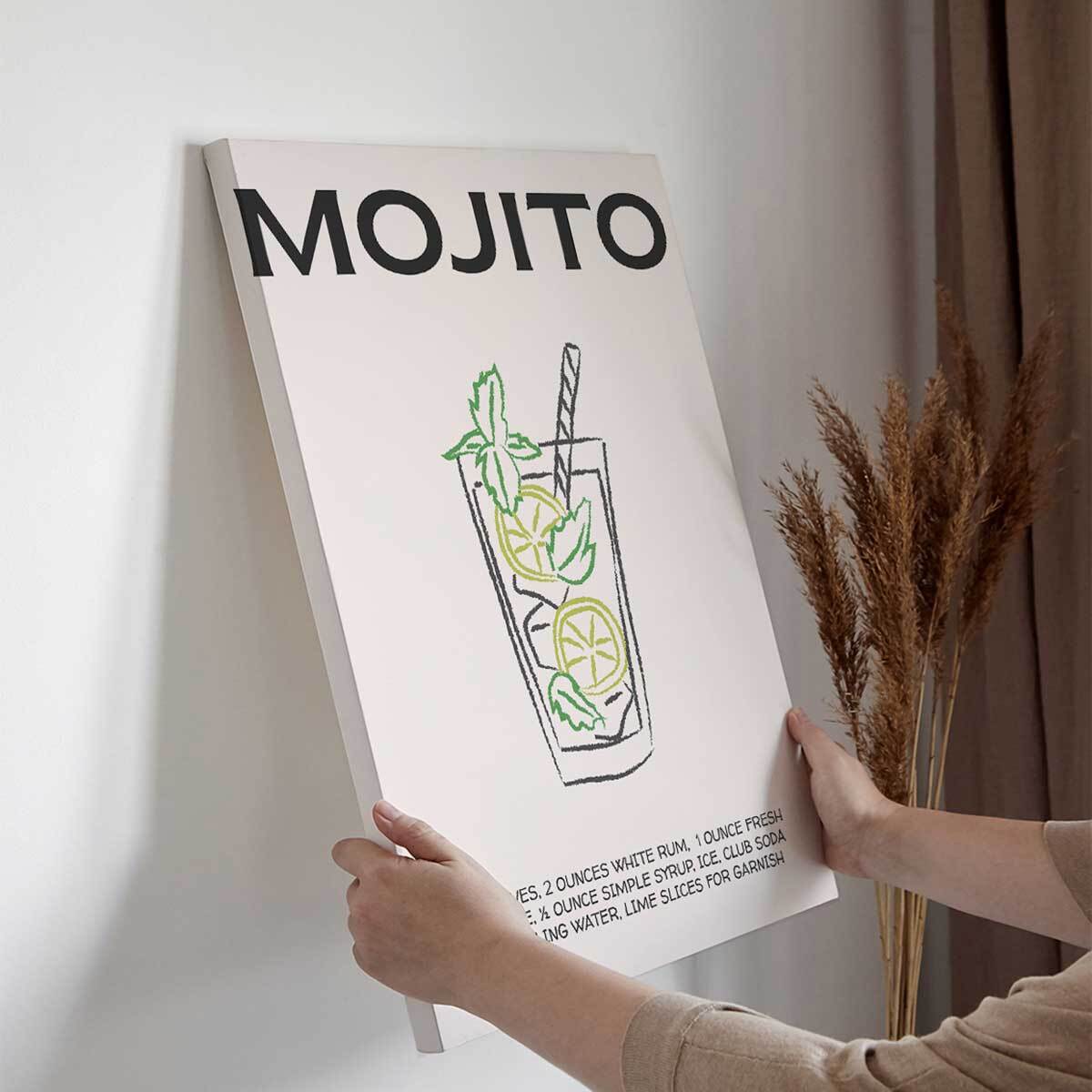 Tableau cocktail Mojito Toile imprimée