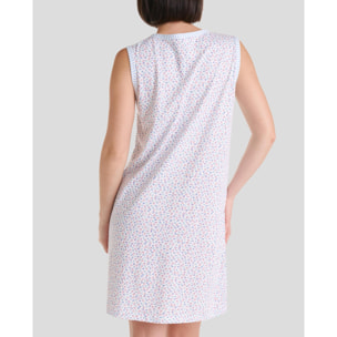 Camisón corto mujer flores sin mangas fresco