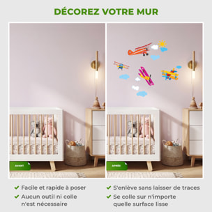 Stickers Muraux décoration adhésifs avions chambre enfant