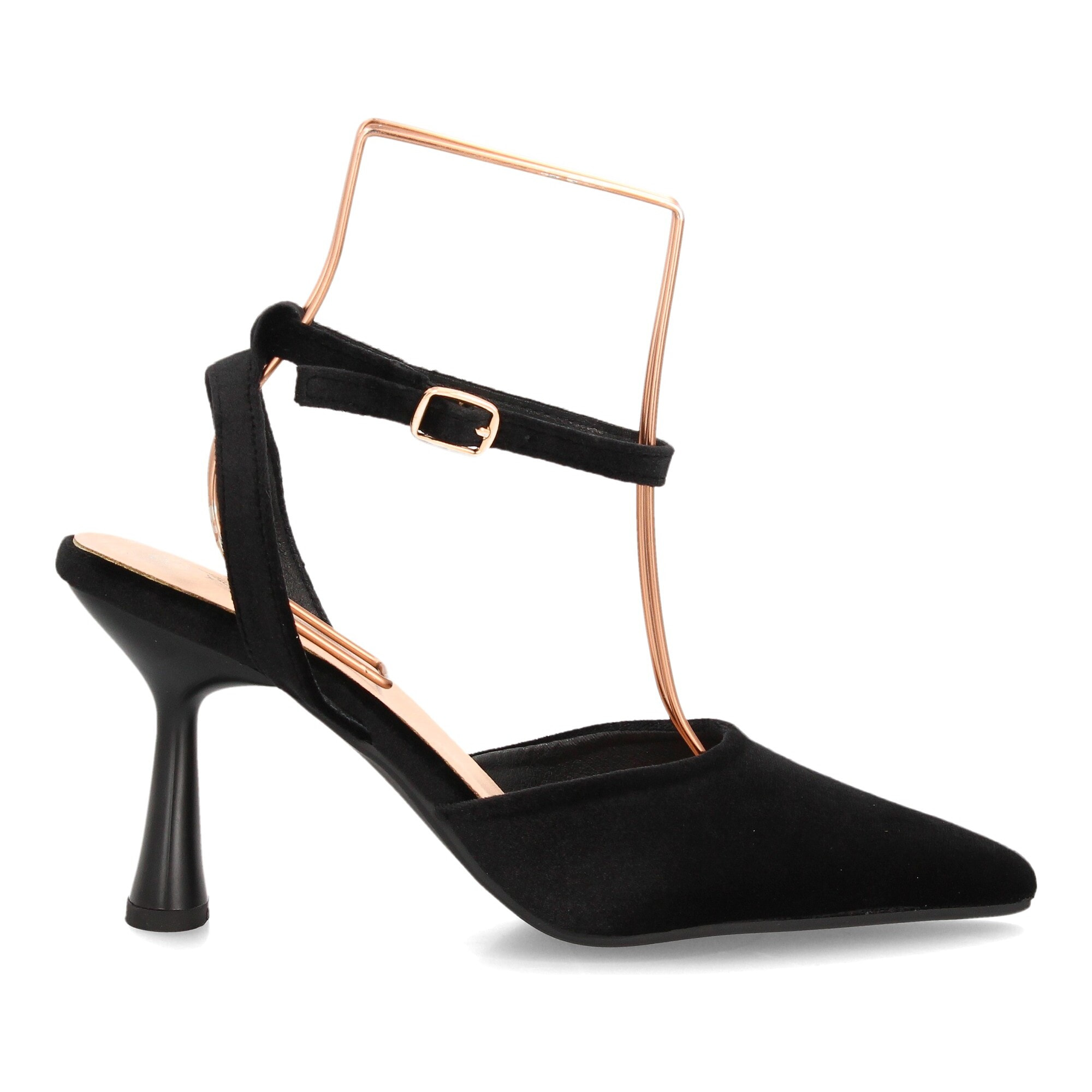 Zapato destalonado elegante con tiras aterciopelado