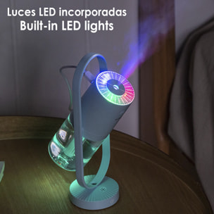 Umidificatore multifunzione da 200 ml con luci LED multicolore. Funzione sterilizzazione, compatibile con idroalcol.