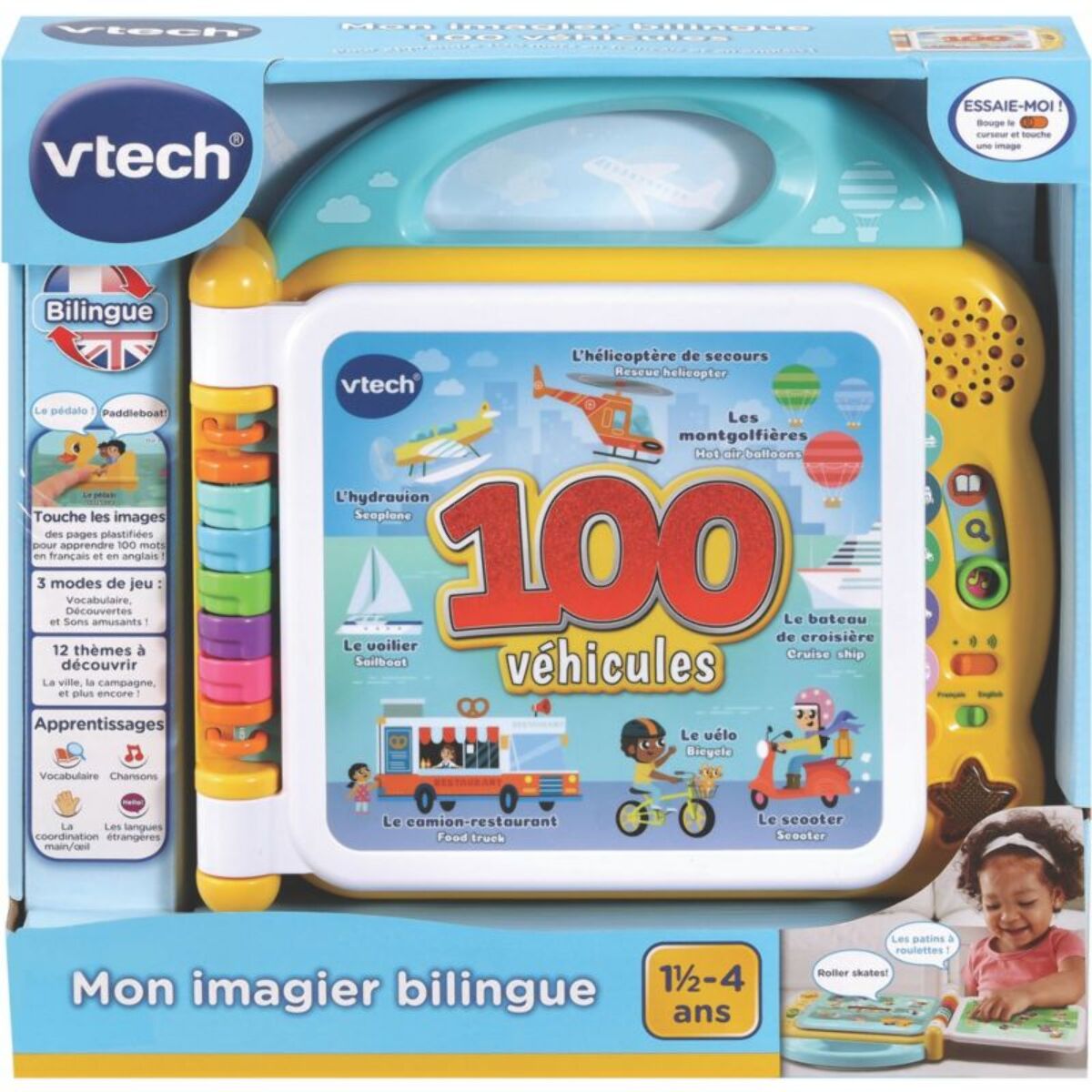 Jeu éducatif VTECH Mon imagier bilingue - 100 véhicules