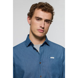 Camicia in denim con tasca e particolari Polo Club