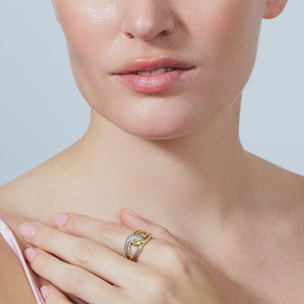 Anillo Denan acabado oro amarillo 18k