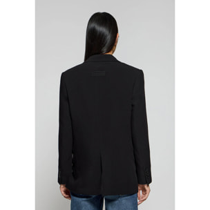 Blazer negra abotonada con detalles Polo Club