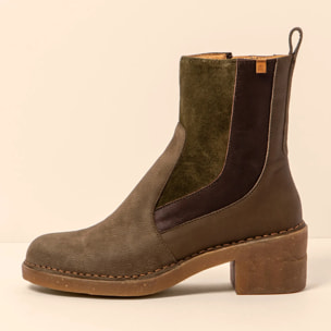 Botines con tacón N5668 MULTI LEATHER FOREST / TICINO color Forest