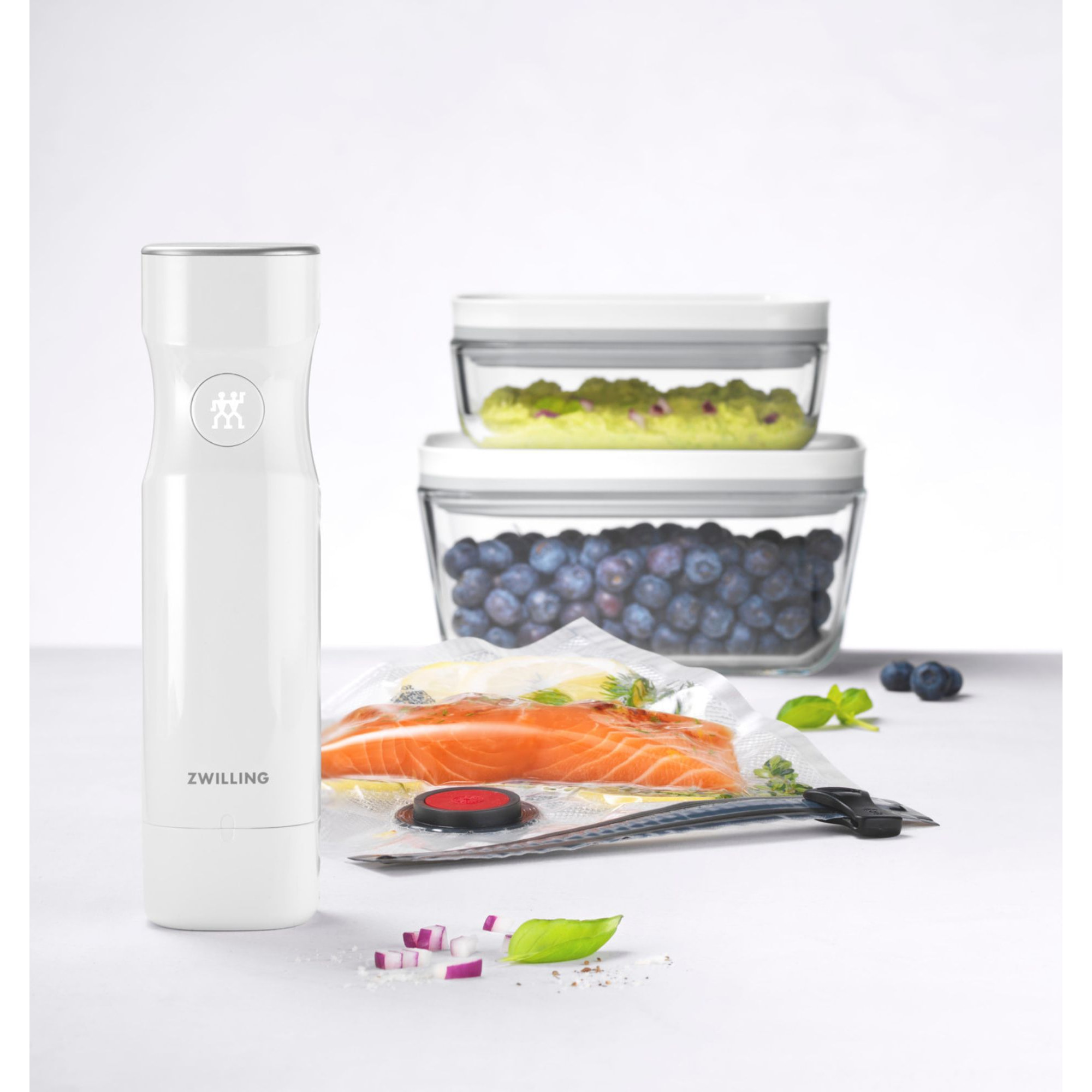 Kit de démarrage sous vide, Verre / S/M, 7-pcs, Blanc