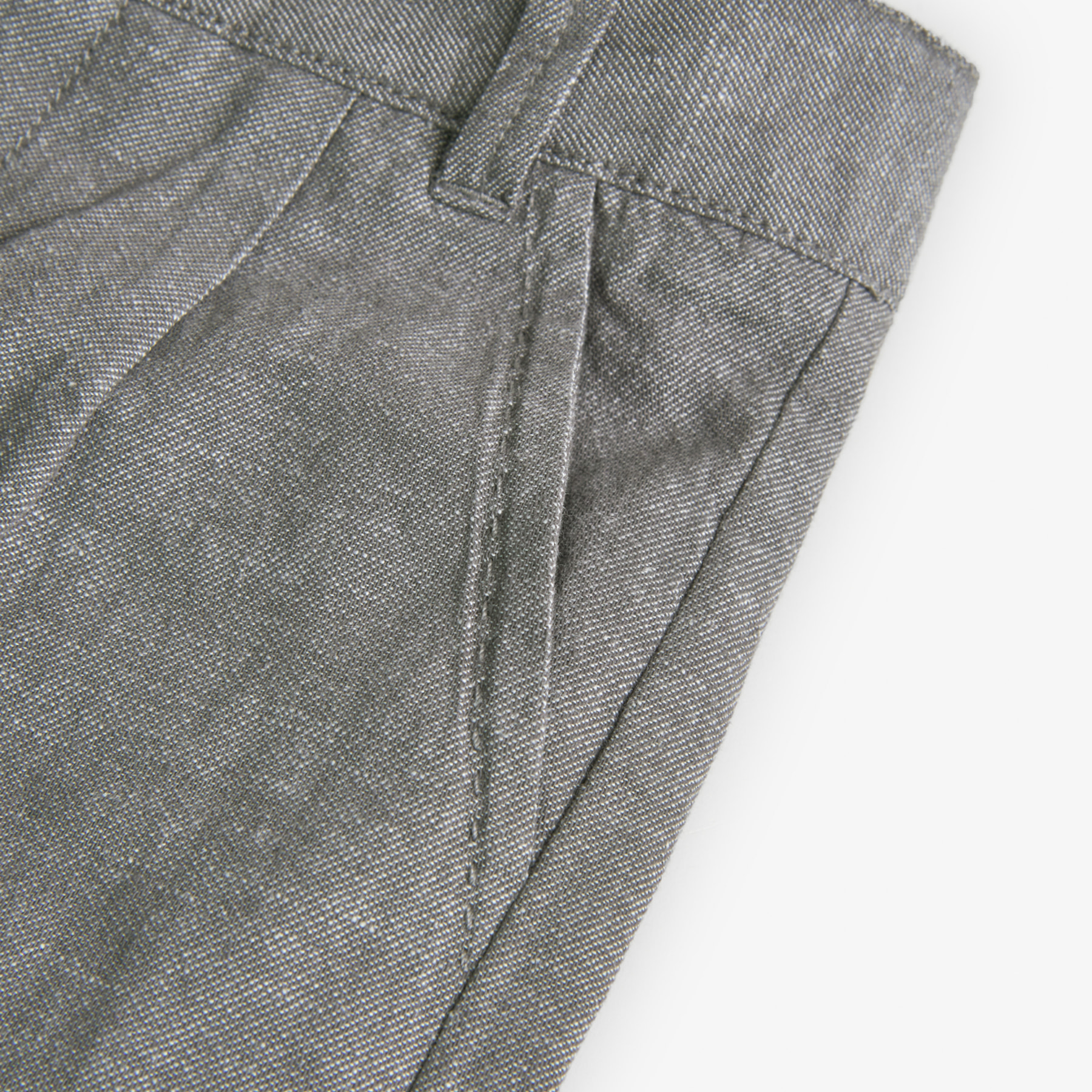 Bermudas en lino liso de color gris, Bermudas, niño