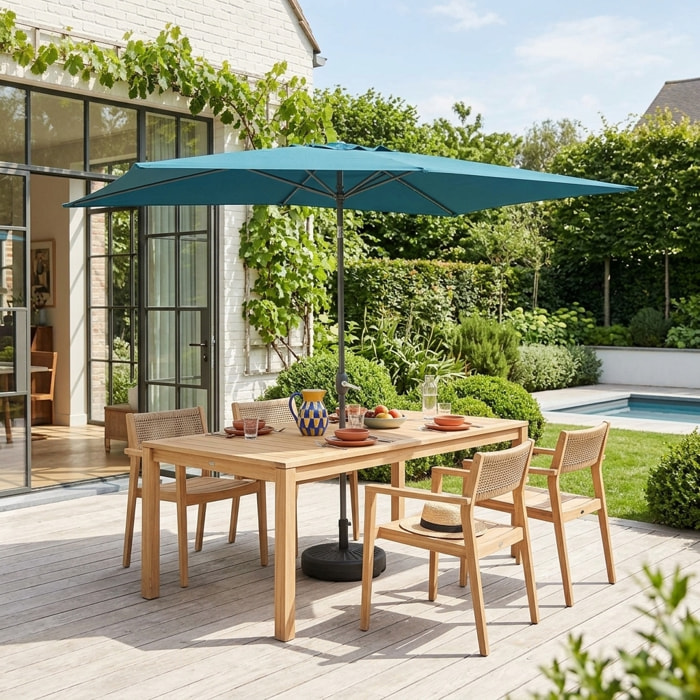 Parasol rectangulaire 2x3m avec mât central TOUQUET