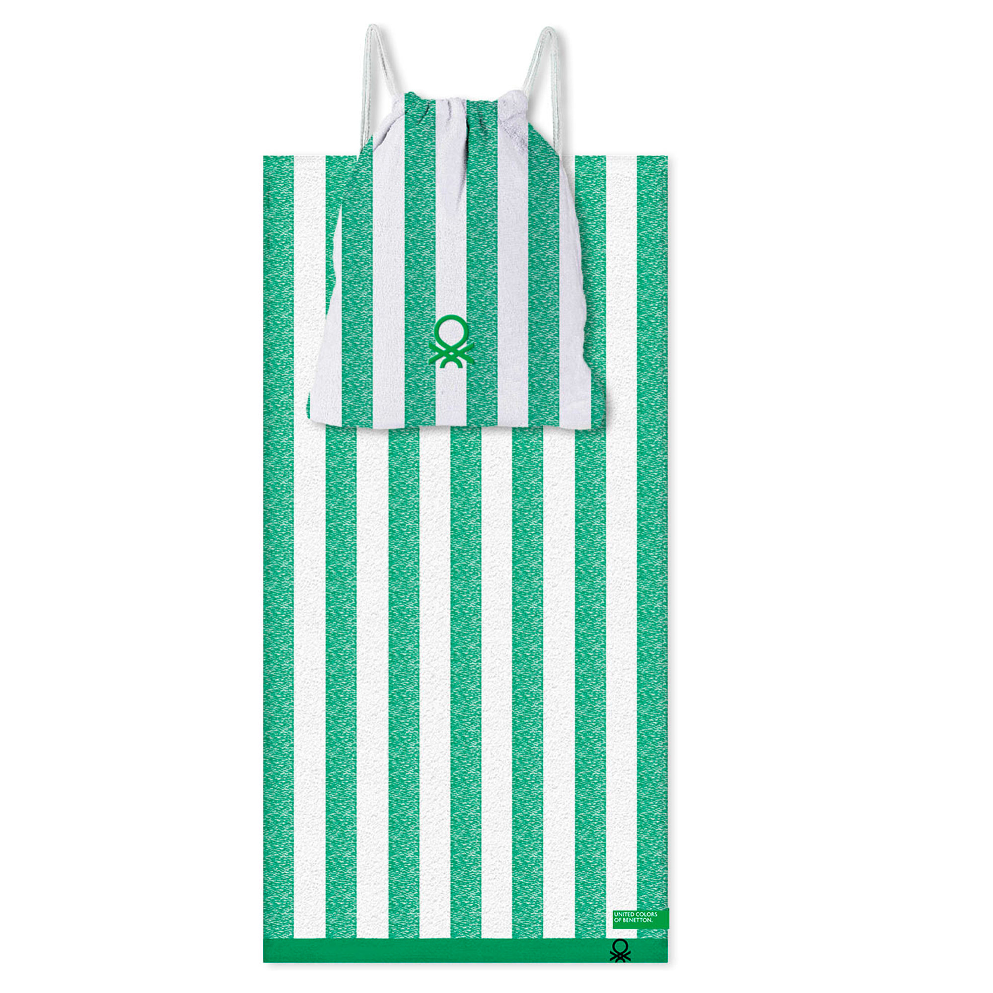 Set 2pc toalla de playa y mochila a juego benetton