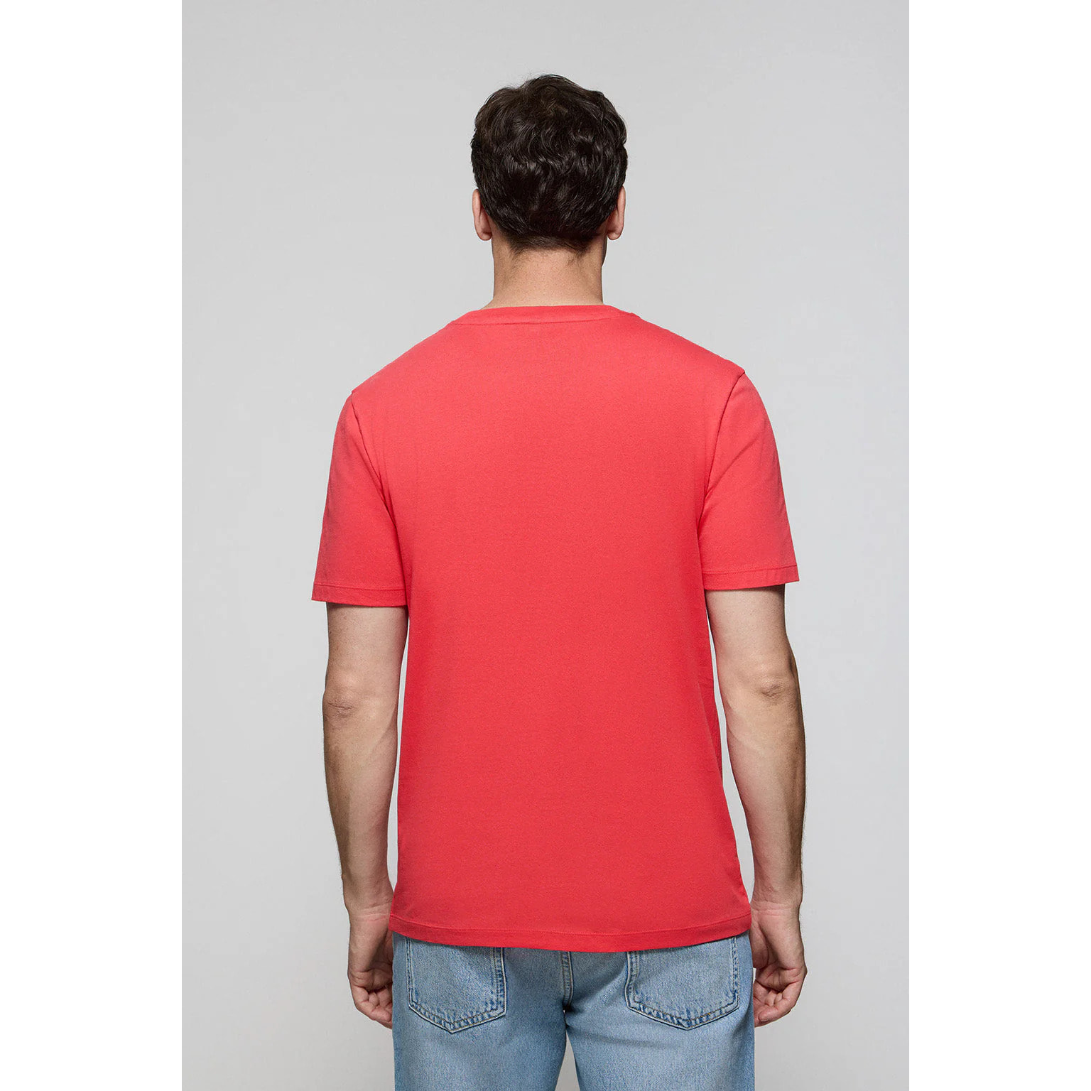 Camiseta Surfer loose fit coral con logo minimal engomado Polo Club