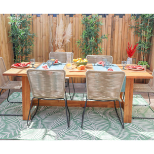 Ensemble table de jardin 6/8 personnes + 6 chaises - LAGUNA