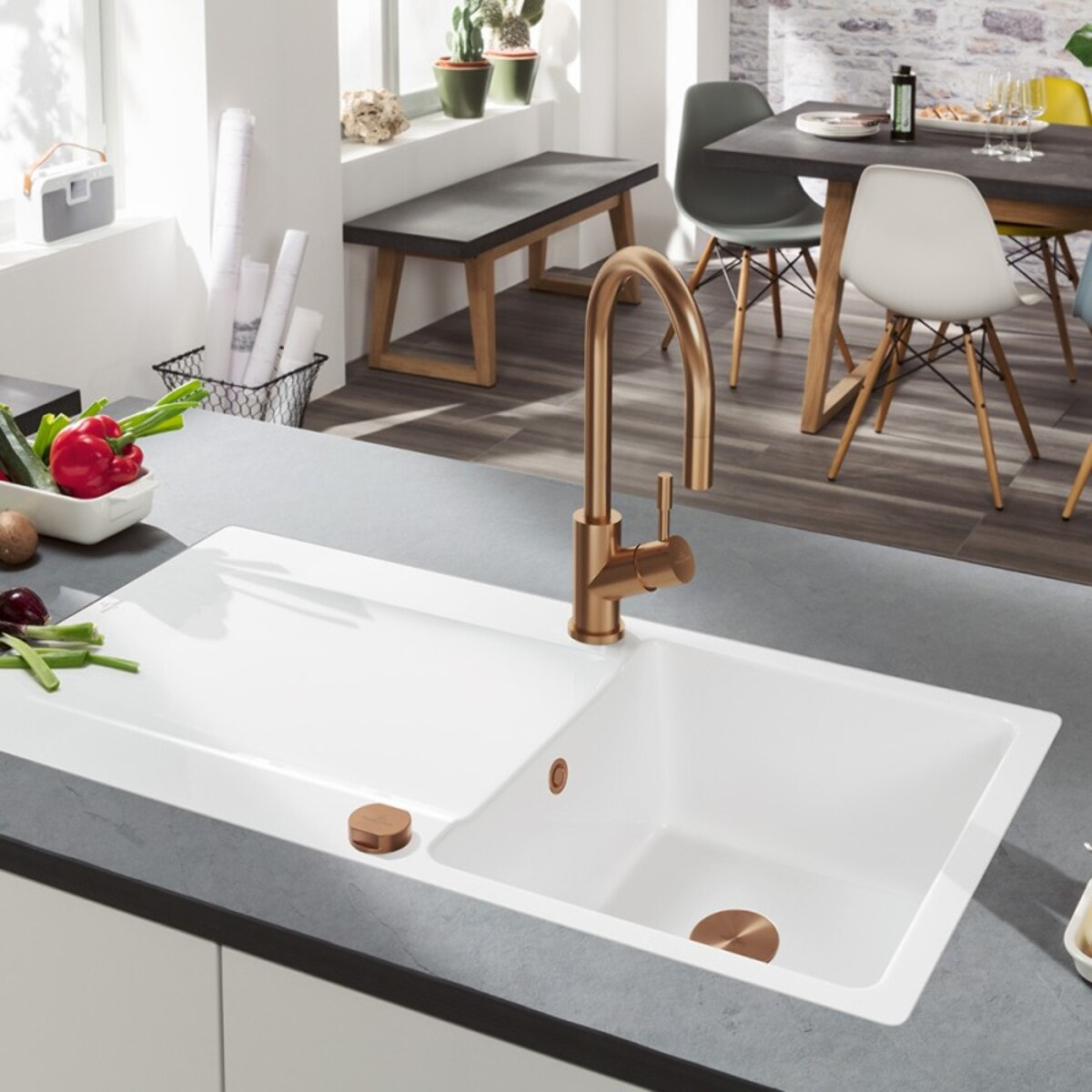 Robinet cuisine Umbrella bronze