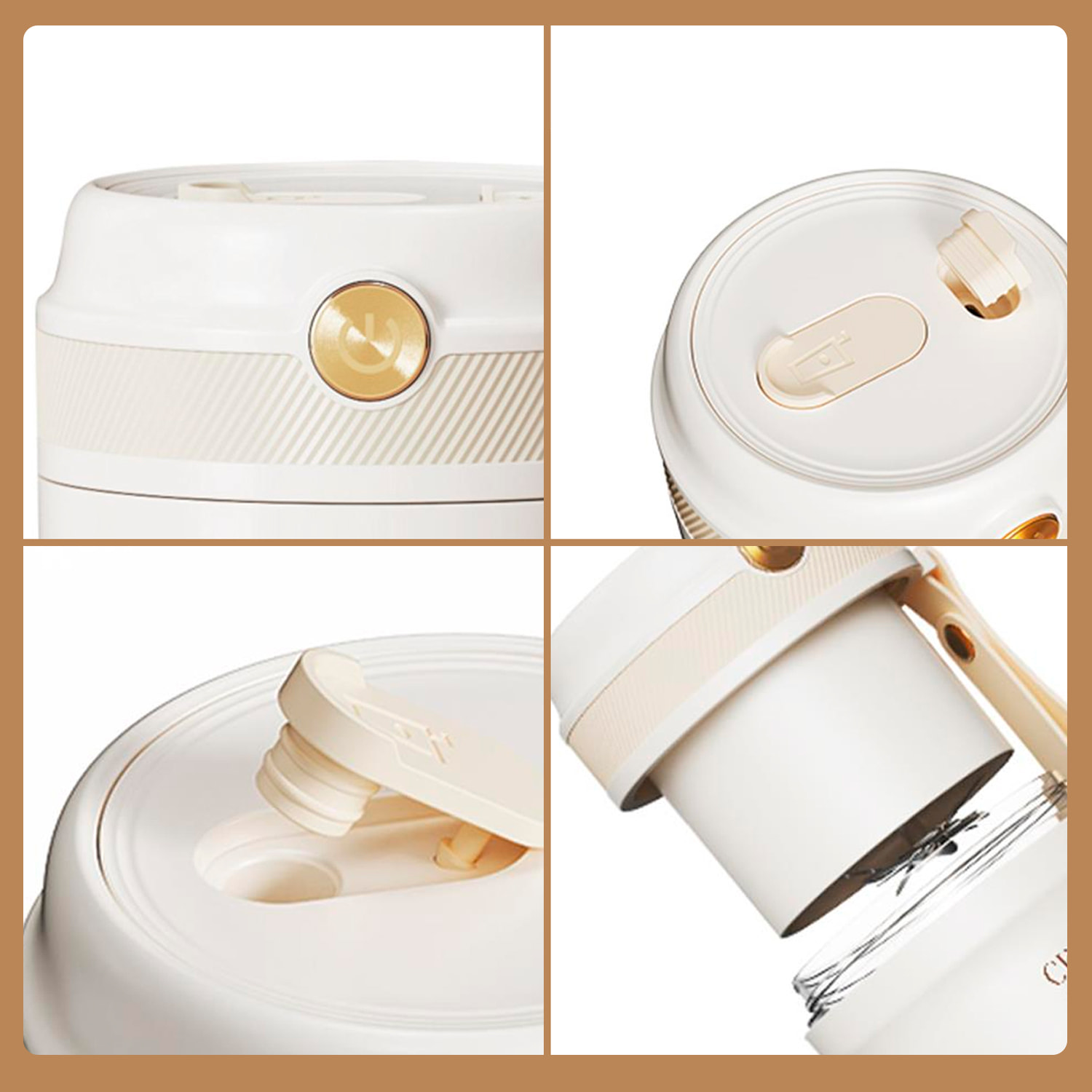 Batidora portátil Z02 con capacidad de 350ml. Con batería recargable de 1300mAh y diseño portátil ideal para uso diario.