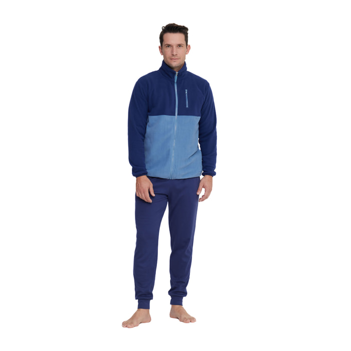 Pigiama uomo danny in pile con zip Noidinotte