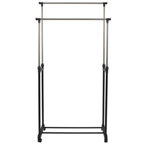 Portant Metal Roulette Double 80x43x160cm