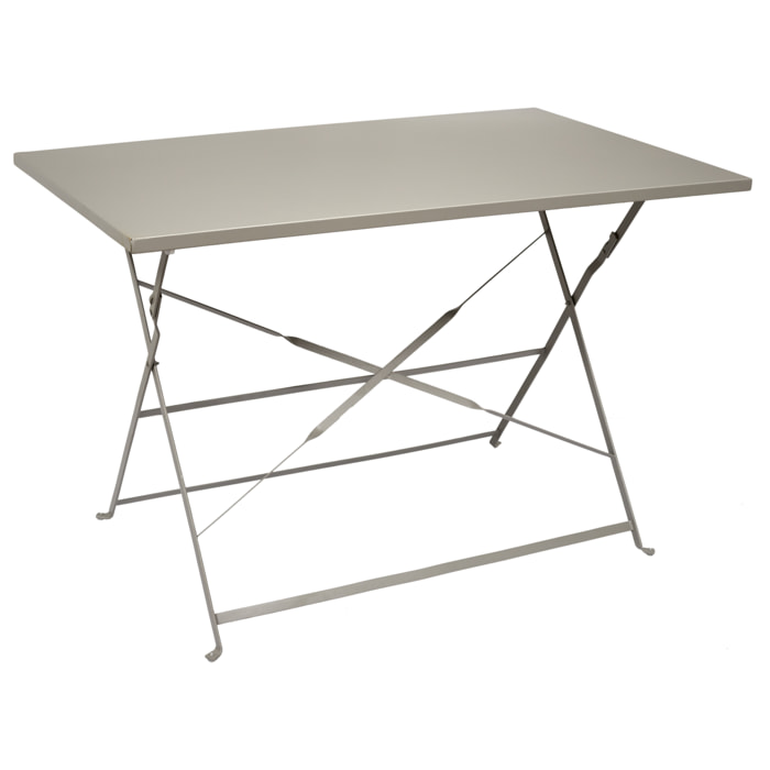Table Repas Pliante Palerme Taupe 110x70x71cm