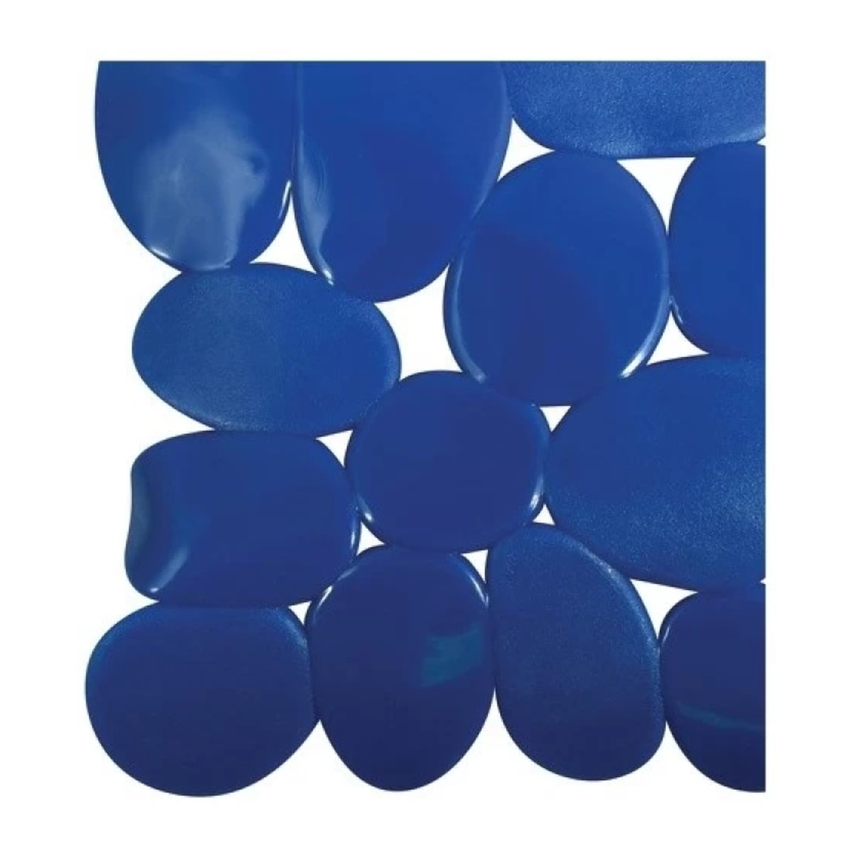 Tapis Fond de douche PVC GALETS 53x53cm Bleu Marine MSV