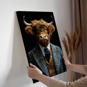 Tableau animaux habillés Highlander wild suits Toile imprimée