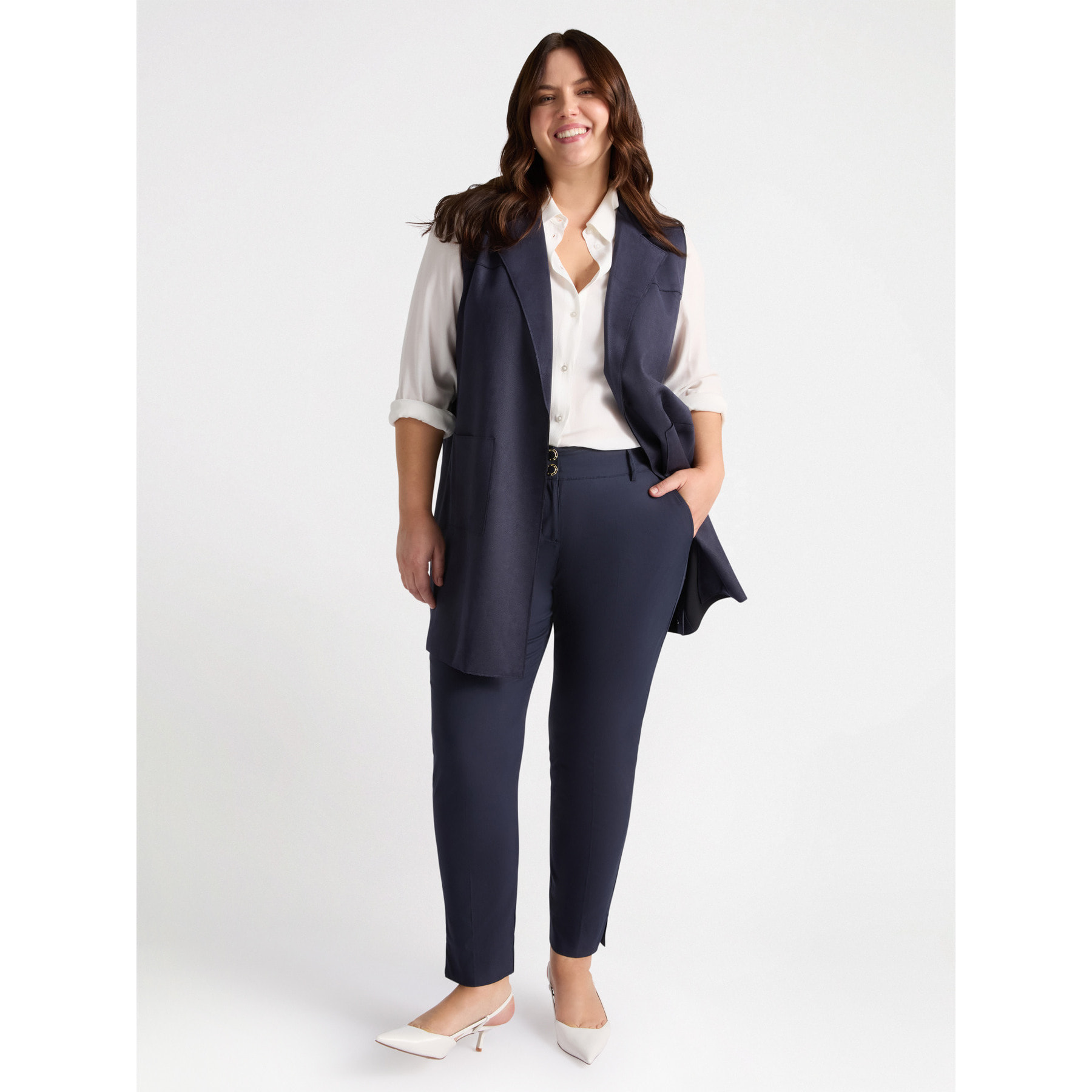 Fiorella Rubino - Pantalón recto - Azul