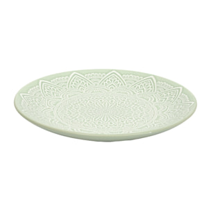 Assiette Sahara Vert D19.5cm