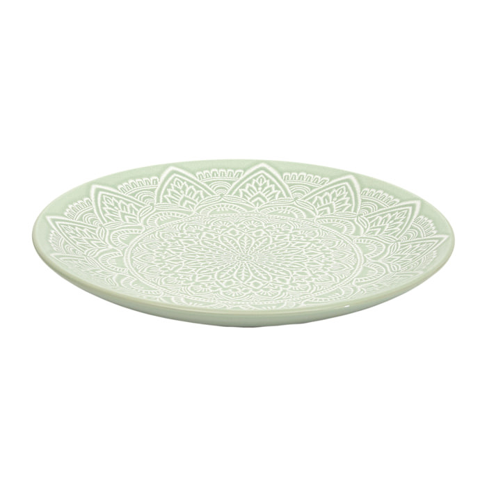 Assiette Sahara Vert D19.5cm