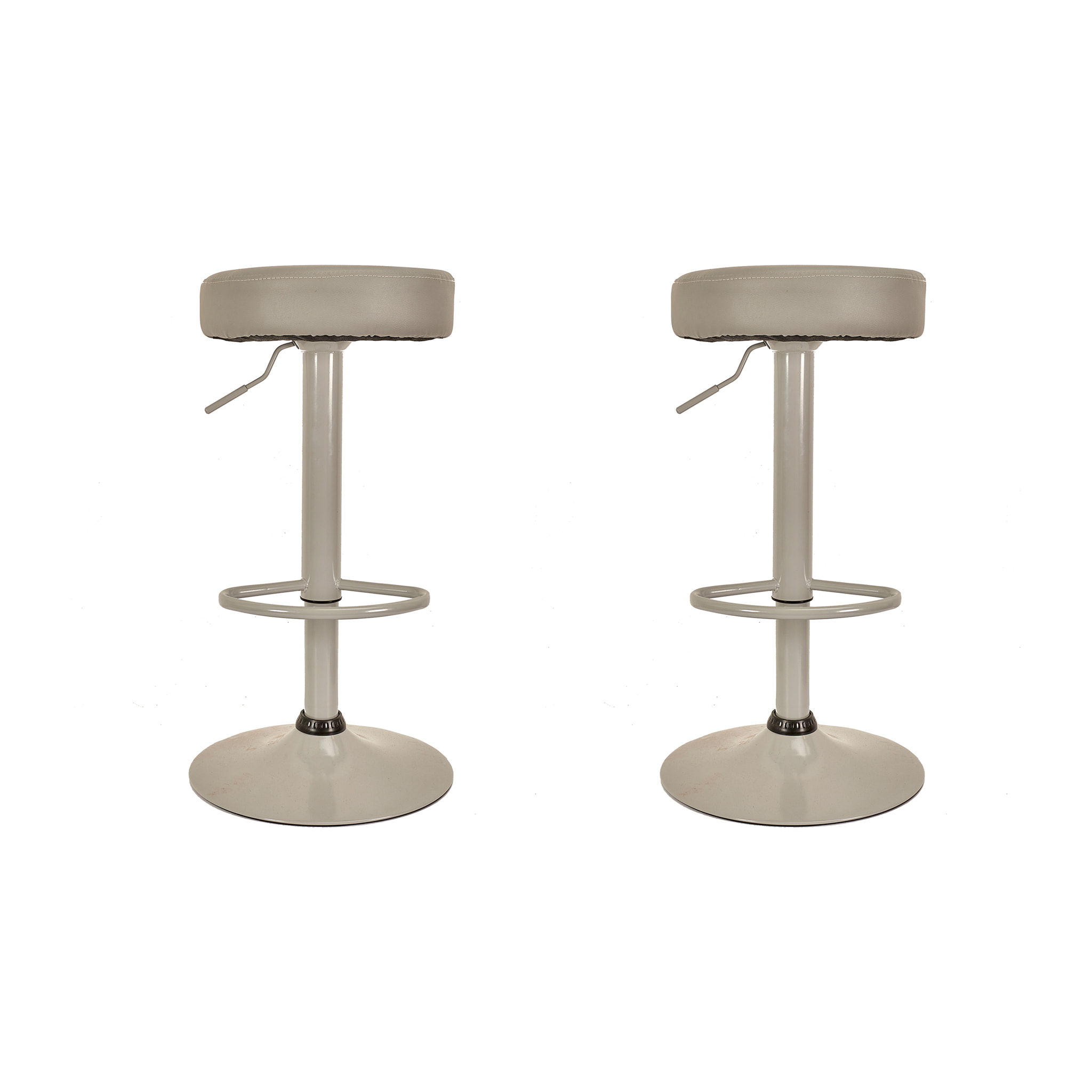 Tabouret De Bar Reglable Mumford Gris - Lot De 2